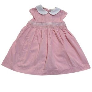Laura Ashley baby girl’s smocked Peter Pan collar dress size 18Mo